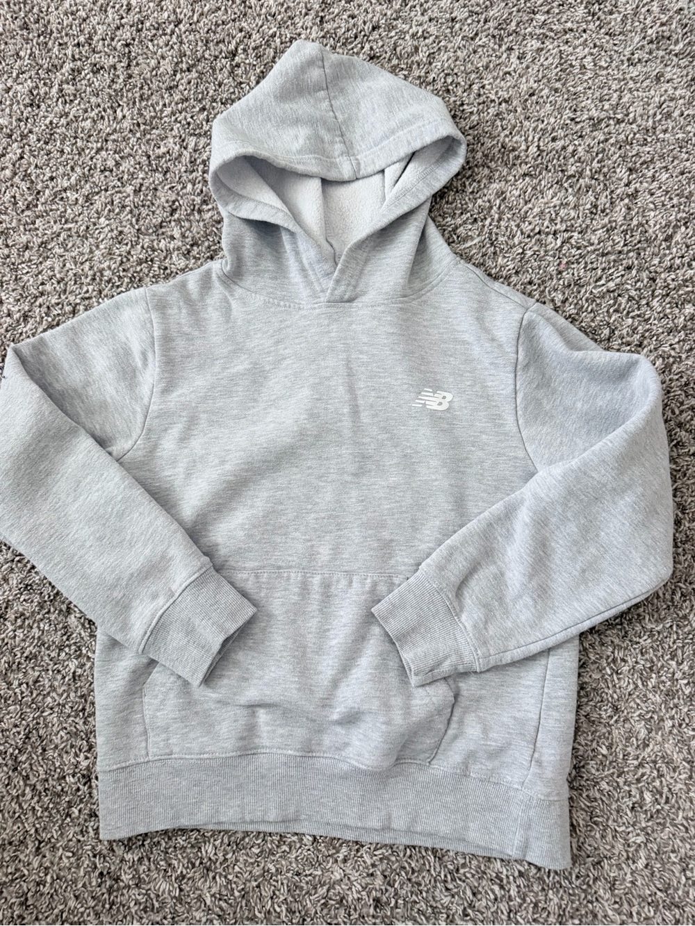 New Balance Light Gray Men's Crewneck Hoodie Sweatshirt